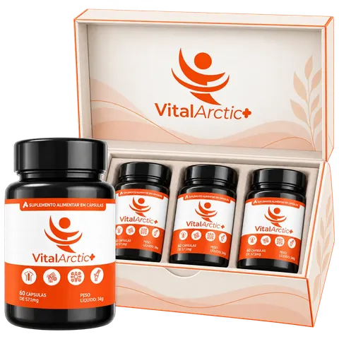 VitalArctic+: estojo e frasco